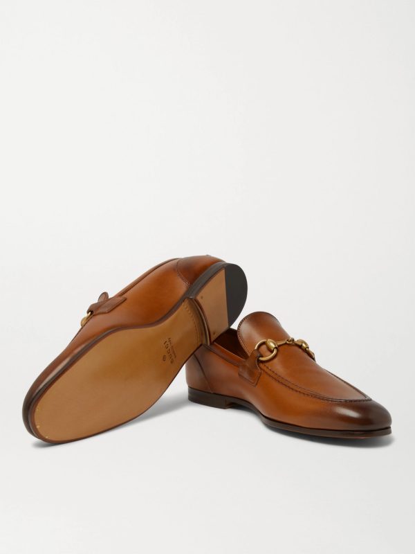 Jordaan Horsebit Burnished-Leather Loafers - E2