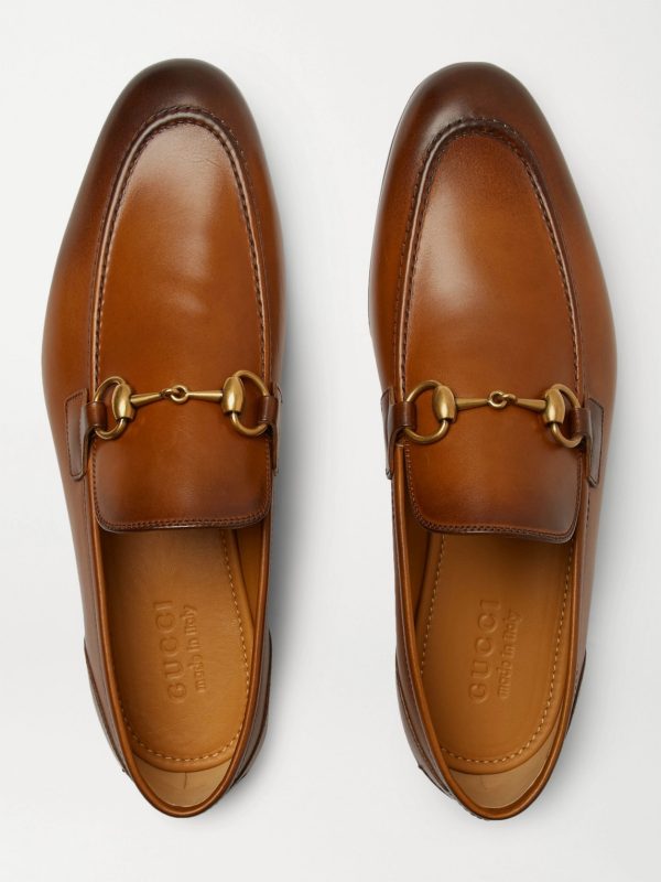 Jordaan Horsebit Burnished-Leather Loafers - E3
