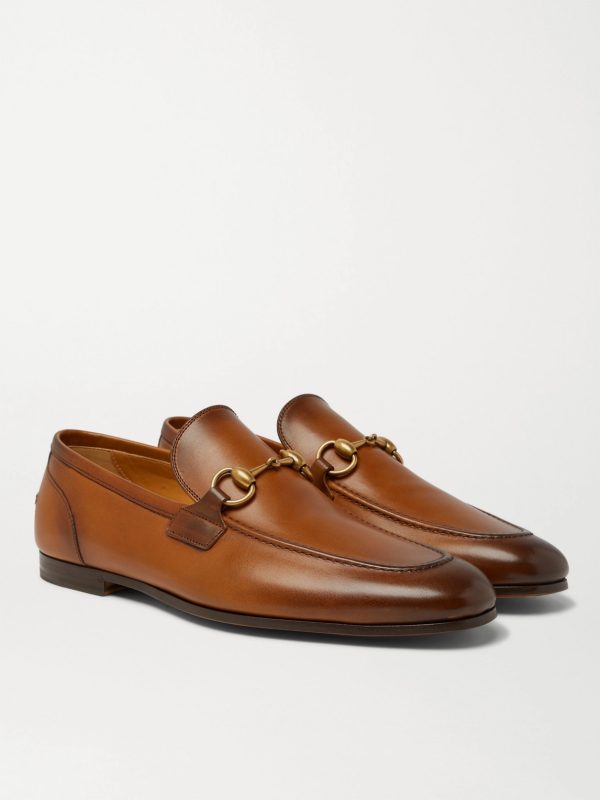 Jordaan Horsebit Burnished-Leather Loafers - FR