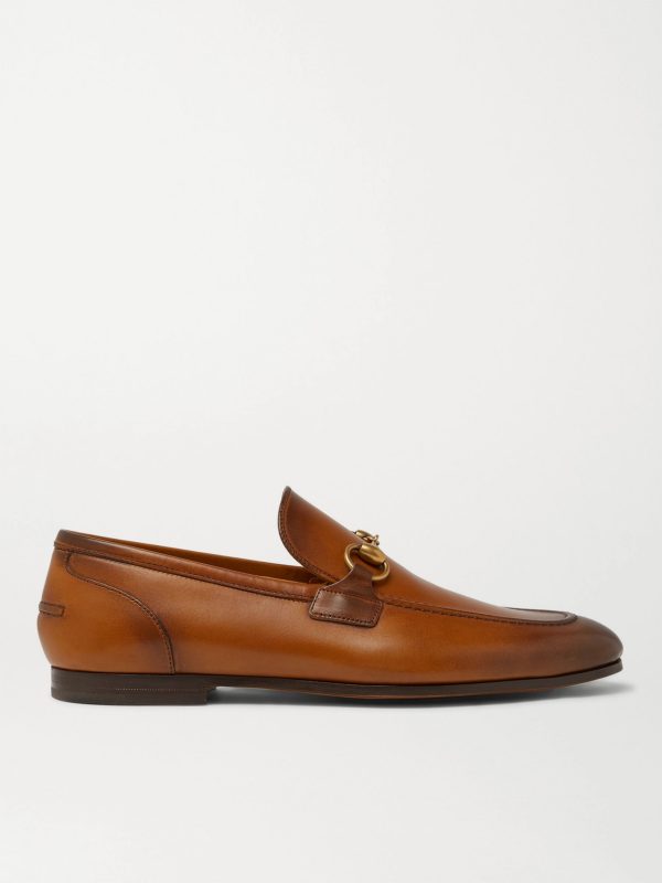 Jordaan Horsebit Burnished-Leather Loafers