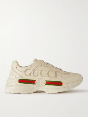 Rhyton Logo-Print Leather Sneakers Rhyton Logo-Print Leather Sneakers