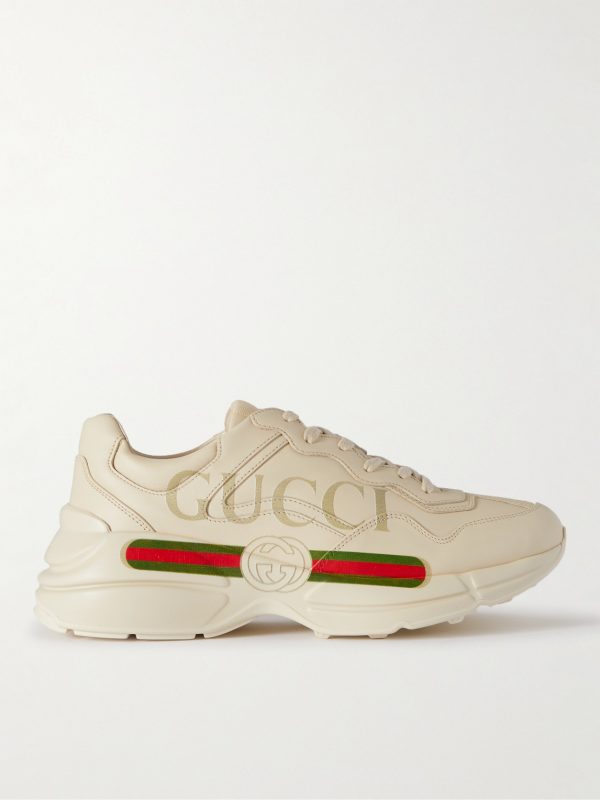 Rhyton Logo-Print Leather Sneakers Rhyton Logo-Print Leather Sneakers