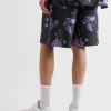 Wide-Leg Printed Silk Shorts - BK Wide-Leg Printed Silk Shorts - BK