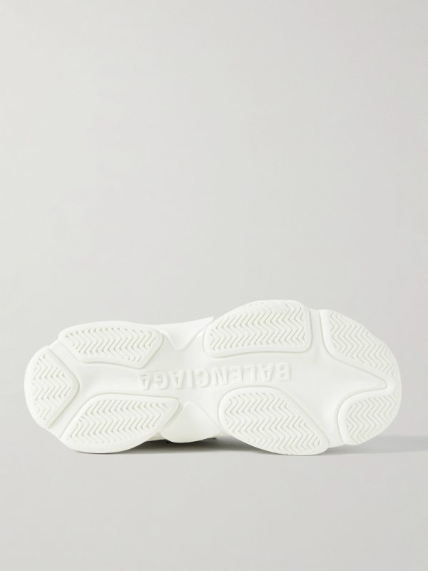 Triple S Logo-Print Faux Leather Sneakers - E2