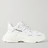 Triple S Logo-Print Faux Leather Sneakers