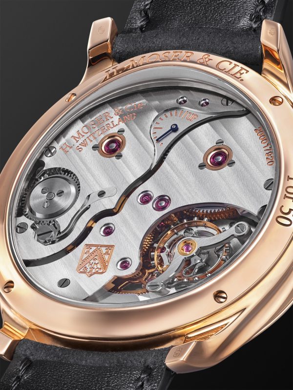Endeavour Perpetual Moon Limited Edition Hand-Wound 42mm 18-Karat Red Gold and Leather Watch, Ref. No. 1801-0402 - E1