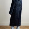 Logo-Embroidered Fleece Hooded Robe - BK