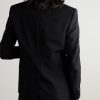 Slim-Fit Satin-Trimmed Wool Blazer - BK