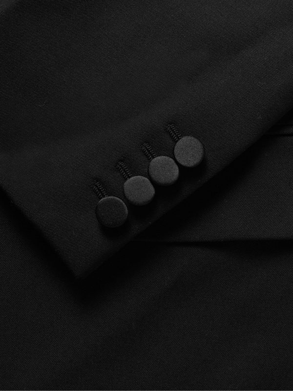 Slim-Fit Satin-Trimmed Wool Blazer - CU