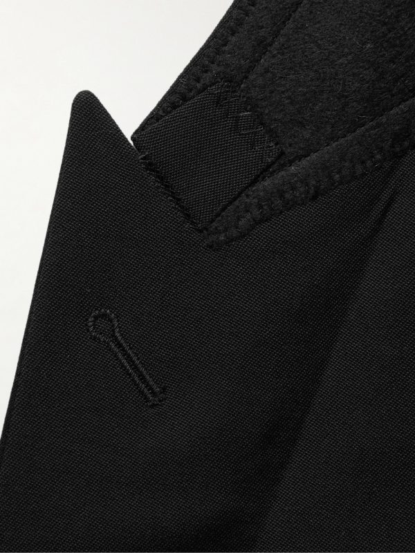 Slim-Fit Satin-Trimmed Wool Blazer - E1