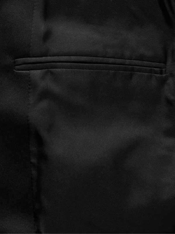 Slim-Fit Satin-Trimmed Wool Blazer - E2