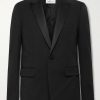 Slim-Fit Satin-Trimmed Wool Blazer
