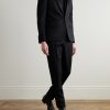 Slim-Fit Satin-Trimmed Wool Blazer - OU