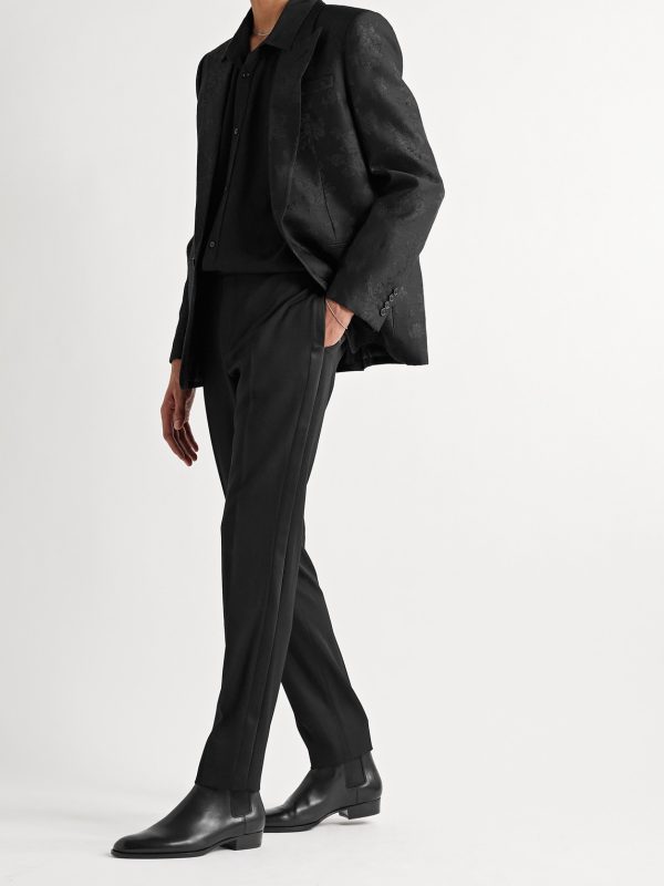 Slim-Fit Virgin Wool Grain de Poudre Trousers - OU Slim-Fit Virgin Wool Grain de Poudre Trousers - OU