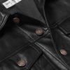 Slim-Fit Leather Trucker Jacket - CU Slim-Fit Leather Trucker Jacket - CU