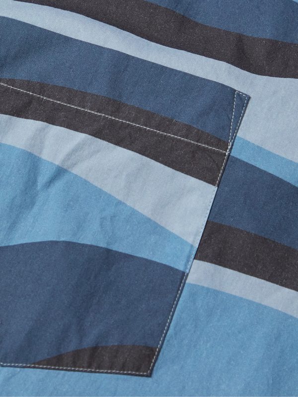 Irregular Wave Printed Organic Cotton Shirt - E1