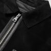 Leather-Trimmed Suede Jacket - CU