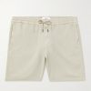 Straight-Leg Textured Cotton-Dobby Drawstring Shorts Straight-Leg Textured Cotton-Dobby Drawstring Shorts