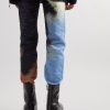 Slim-Fit Tapered Distressed Tie-Dyed Jeans - BK Slim-Fit Tapered Distressed Tie-Dyed Jeans - BK