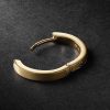 Fortis Medium Gold Diamond Single Hoop Earring - BK Fortis Medium Gold Diamond Single Hoop Earring - BK