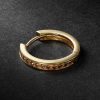 Fortis Medium Gold Diamond Single Hoop Earring Fortis Medium Gold Diamond Single Hoop Earring