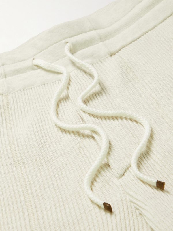 Tapered Ribbed Cotton Sweatpants - CU Tapered Ribbed Cotton Sweatpants - CU