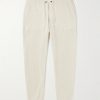 Tapered Ribbed Cotton Sweatpants Tapered Ribbed Cotton Sweatpants