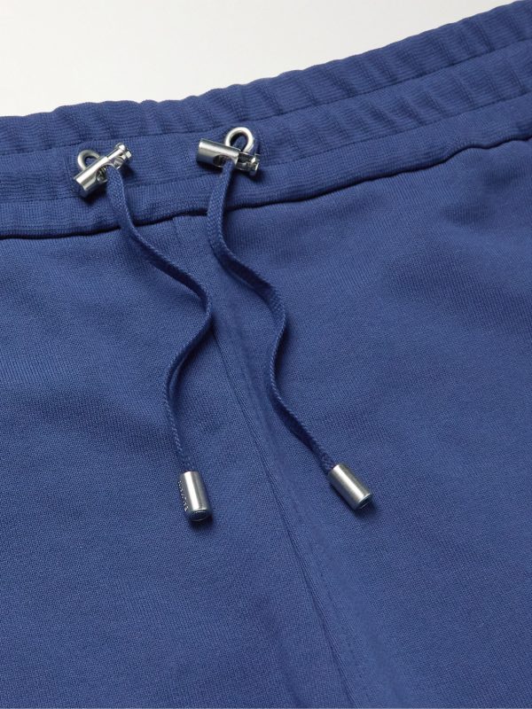 Tapered Logo-Appliquéd Panelled Cotton-Jersey Sweatpants - E1 Tapered Logo-Appliquéd Panelled Cotton-Jersey Sweatpants - E1