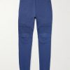 Tapered Logo-Appliquéd Panelled Cotton-Jersey Sweatpants Tapered Logo-Appliquéd Panelled Cotton-Jersey Sweatpants