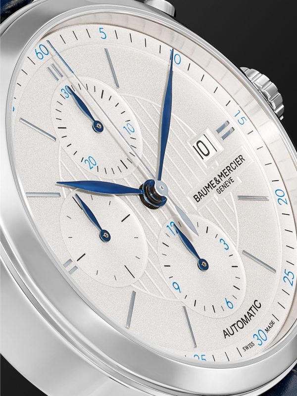 Classima Automatic Chronograph 42mm Steel and Alligator Watch, Ref. No. M0A10330 - CU Classima Automatic Chronograph 42mm Steel and Alligator Watch, Ref. No. M0A10330 - CU