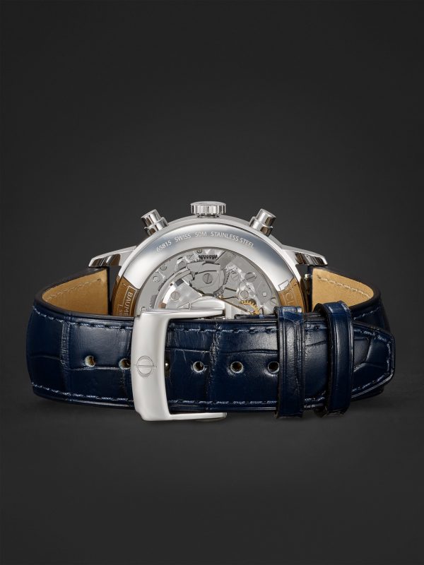 Classima Automatic Chronograph 42mm Steel and Alligator Watch, Ref. No. M0A10330 - E2 Classima Automatic Chronograph 42mm Steel and Alligator Watch, Ref. No. M0A10330 - E2