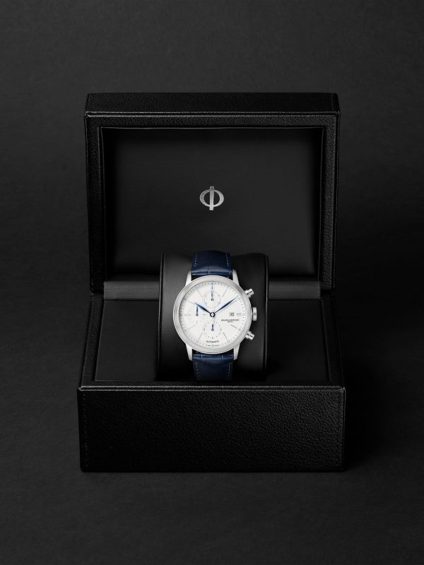 Classima Automatic Chronograph 42mm Steel and Alligator Watch, Ref. No. M0A10330 - E3 Classima Automatic Chronograph 42mm Steel and Alligator Watch, Ref. No. M0A10330 - E3