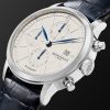 Classima Automatic Chronograph 42mm Steel and Alligator Watch, Ref. No. M0A10330 - FR Classima Automatic Chronograph 42mm Steel and Alligator Watch, Ref. No. M0A10330 - FR