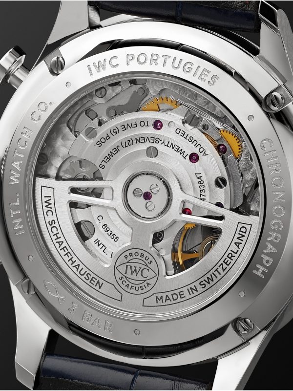 Portugieser Automatic Chronograph 41mm Stainless Steel and Alligator Watch, Ref. No. IW371605 - E1 Portugieser Automatic Chronograph 41mm Stainless Steel and Alligator Watch, Ref. No. IW371605 - E1