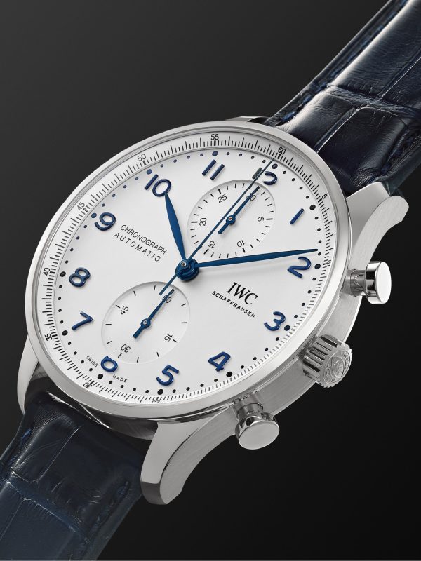 Portugieser Automatic Chronograph 41mm Stainless Steel and Alligator Watch, Ref. No. IW371605 - FR Portugieser Automatic Chronograph 41mm Stainless Steel and Alligator Watch, Ref. No. IW371605 - FR