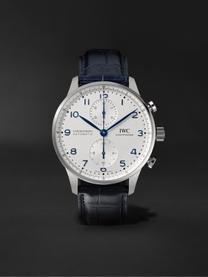 Portugieser Automatic Chronograph 41mm Stainless Steel and Alligator Watch, Ref. No. IW371605 Portugieser Automatic Chronograph 41mm Stainless Steel and Alligator Watch, Ref. No. IW371605