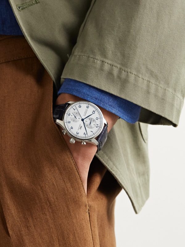 Portugieser Automatic Chronograph 41mm Stainless Steel and Alligator Watch, Ref. No. IW371605 - OU Portugieser Automatic Chronograph 41mm Stainless Steel and Alligator Watch, Ref. No. IW371605 - OU