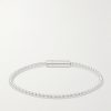 Le 11 Sterling Silver Beaded Bracelet Le 11 Sterling Silver Beaded Bracelet