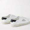SL/06 Court Classic Logo-Embroidered Leather Sneakers - BK SL/06 Court Classic Logo-Embroidered Leather Sneakers - BK