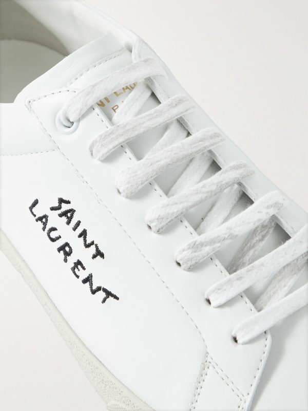 SL/06 Court Classic Logo-Embroidered Leather Sneakers - CU SL/06 Court Classic Logo-Embroidered Leather Sneakers - CU