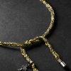 Lucky Travel Blackened Gold and Silk Bracelet - CU