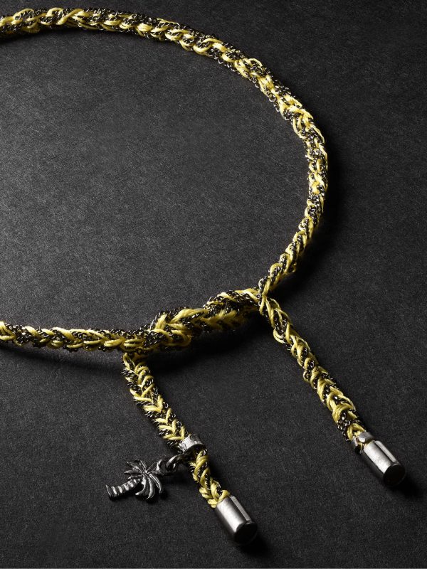 Lucky Travel Blackened Gold and Silk Bracelet - CU