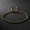 Lucky Travel Blackened Gold and Silk Bracelet