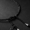 Lucky Secret Blackened Gold and Silk Bracelet - CU Lucky Secret Blackened Gold and Silk Bracelet - CU