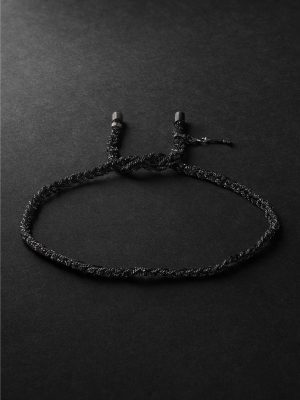 Lucky Secret Blackened Gold and Silk Bracelet Lucky Secret Blackened Gold and Silk Bracelet