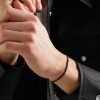Lucky Secret Blackened Gold and Silk Bracelet - OU Lucky Secret Blackened Gold and Silk Bracelet - OU