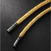 Brushed 18-Karat Yellow and Blackened Gold and Lurex Pendant Necklace - BK Brushed 18-Karat Yellow and Blackened Gold and Lurex Pendant Necklace - BK
