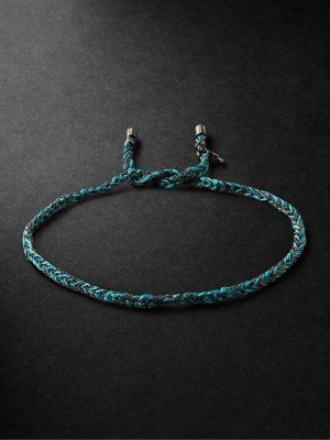 Lucky Wisdom Blackened Gold and Silk Bracelet Lucky Wisdom Blackened Gold and Silk Bracelet