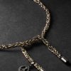 Lucky Peace Blackened Gold and Silk Bracelet - CU Lucky Peace Blackened Gold and Silk Bracelet - CU