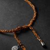 Lucky Happiness Blackened Gold and Silk Bracelet - CU